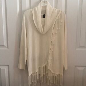 Ivory Fringe Sweater - NWT